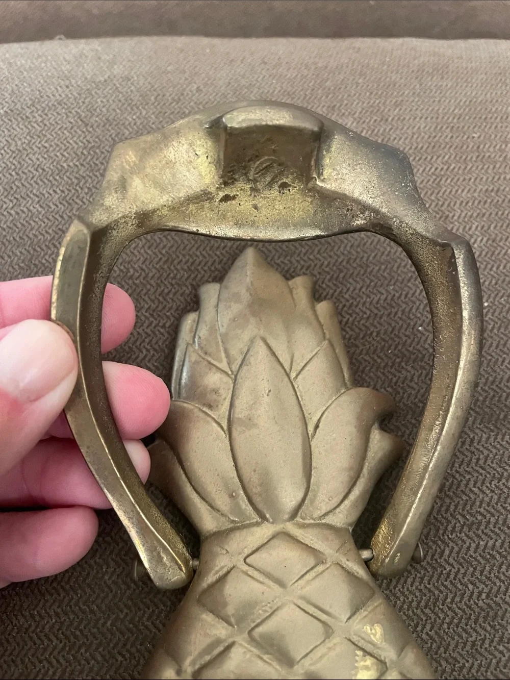 Welcome Pineapple Door Knocker - Antique Brass